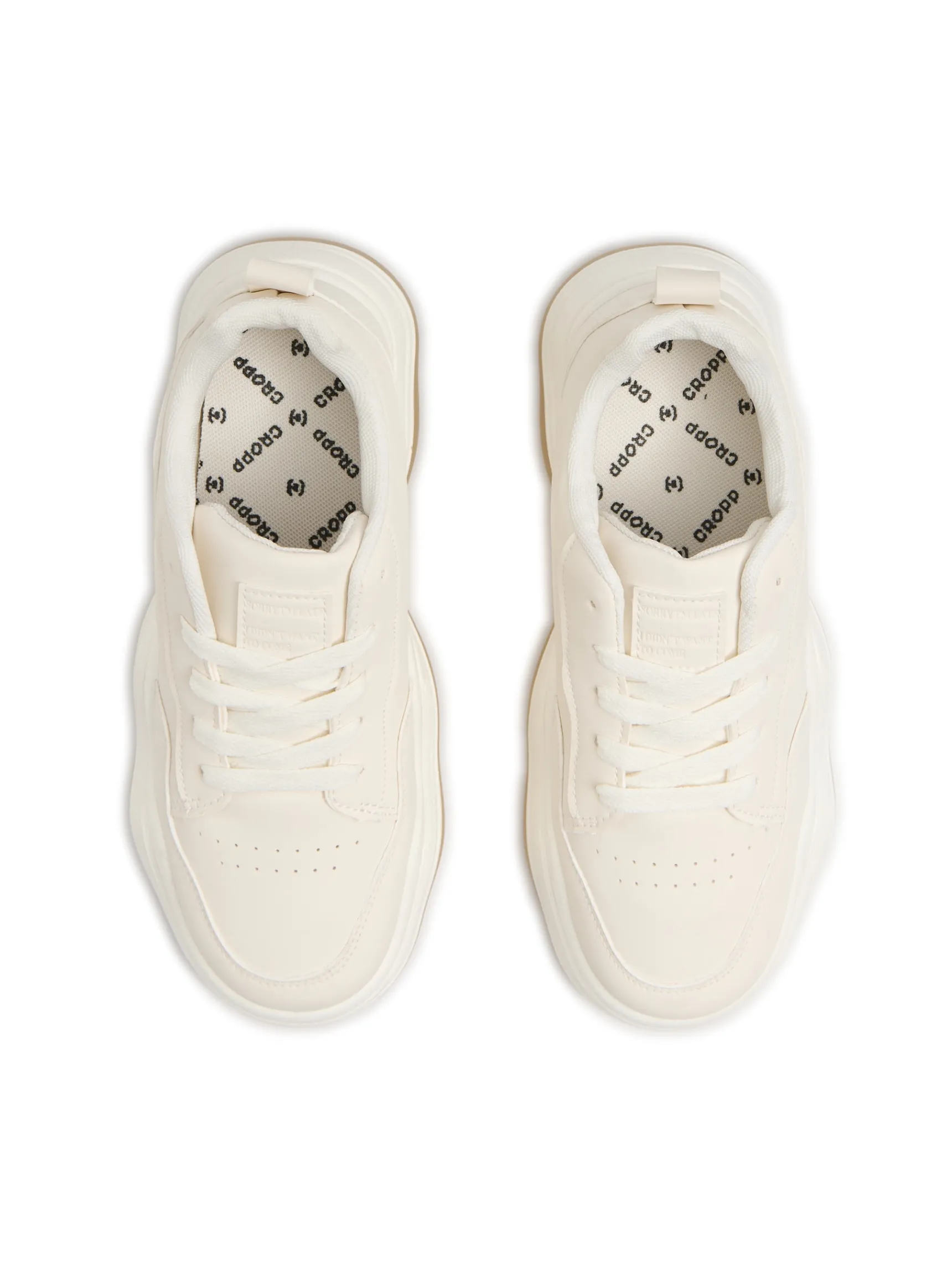 Outlet Cropp Lekkie sneakersy beżowy