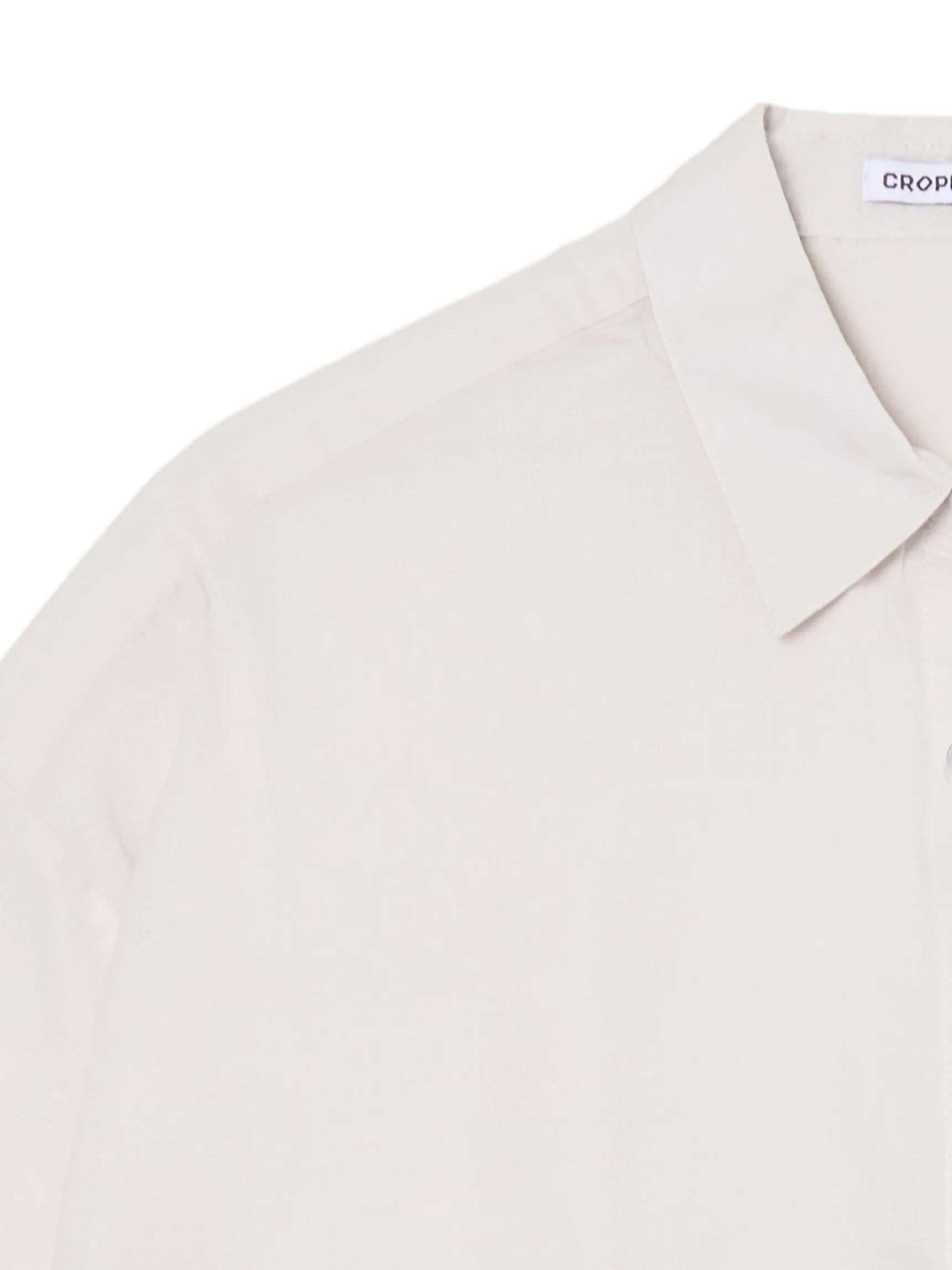 Online Cropp Luźna kremowa koszula crop kremowy