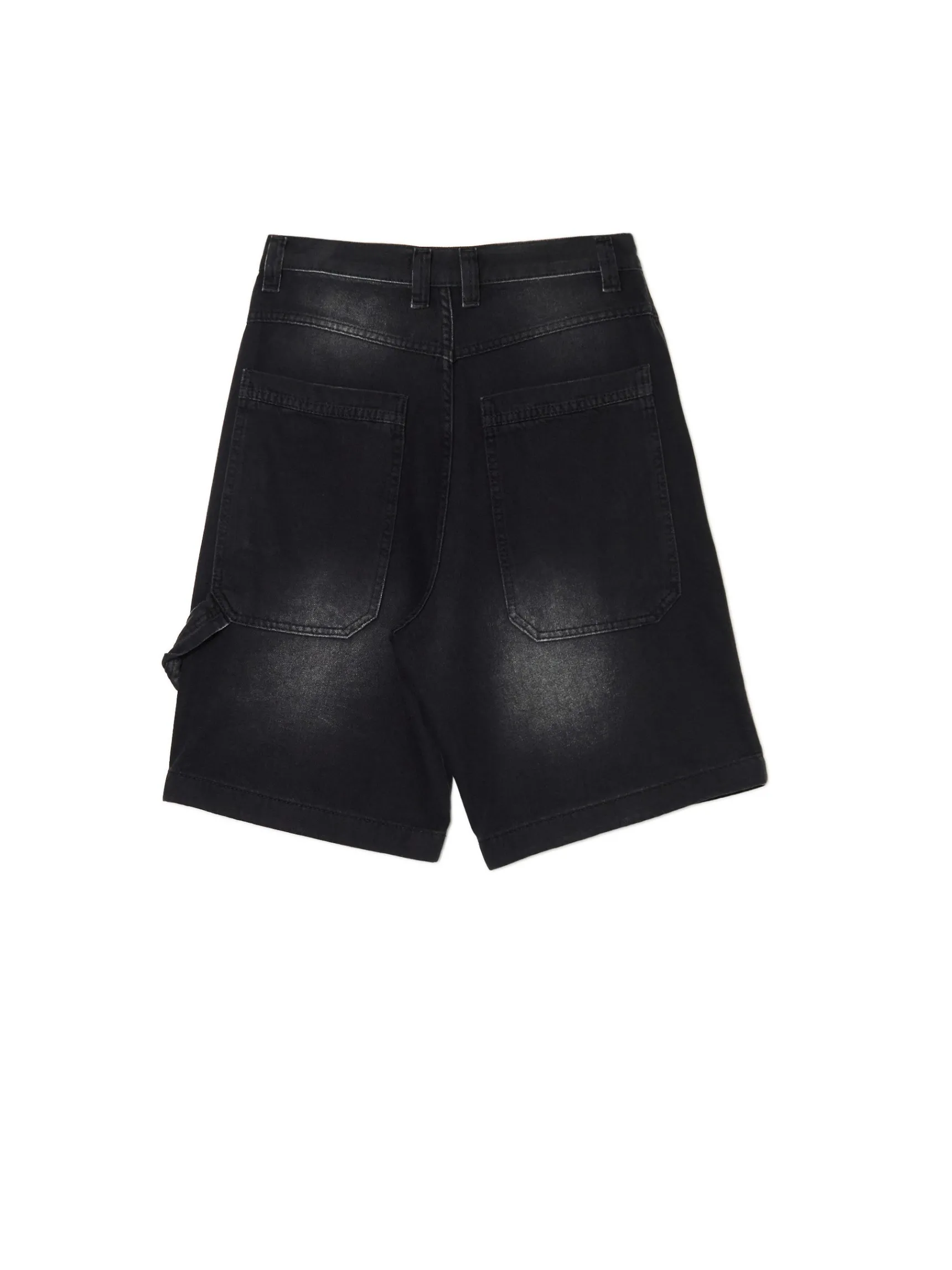 Hot Cropp Luźne denimowe bermudy czarny