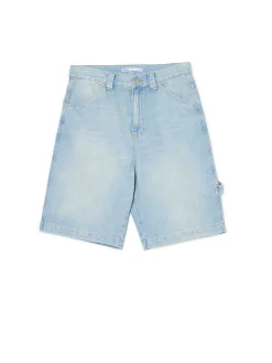 Hot Cropp Luźne jeansowe spodenki bermudy niebieski