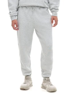 Outlet Cropp Melanżowe dresowe joggery regular jasnyszary
