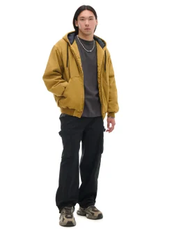 New Cropp Miodowa kurtka bomber z kapturem żółty