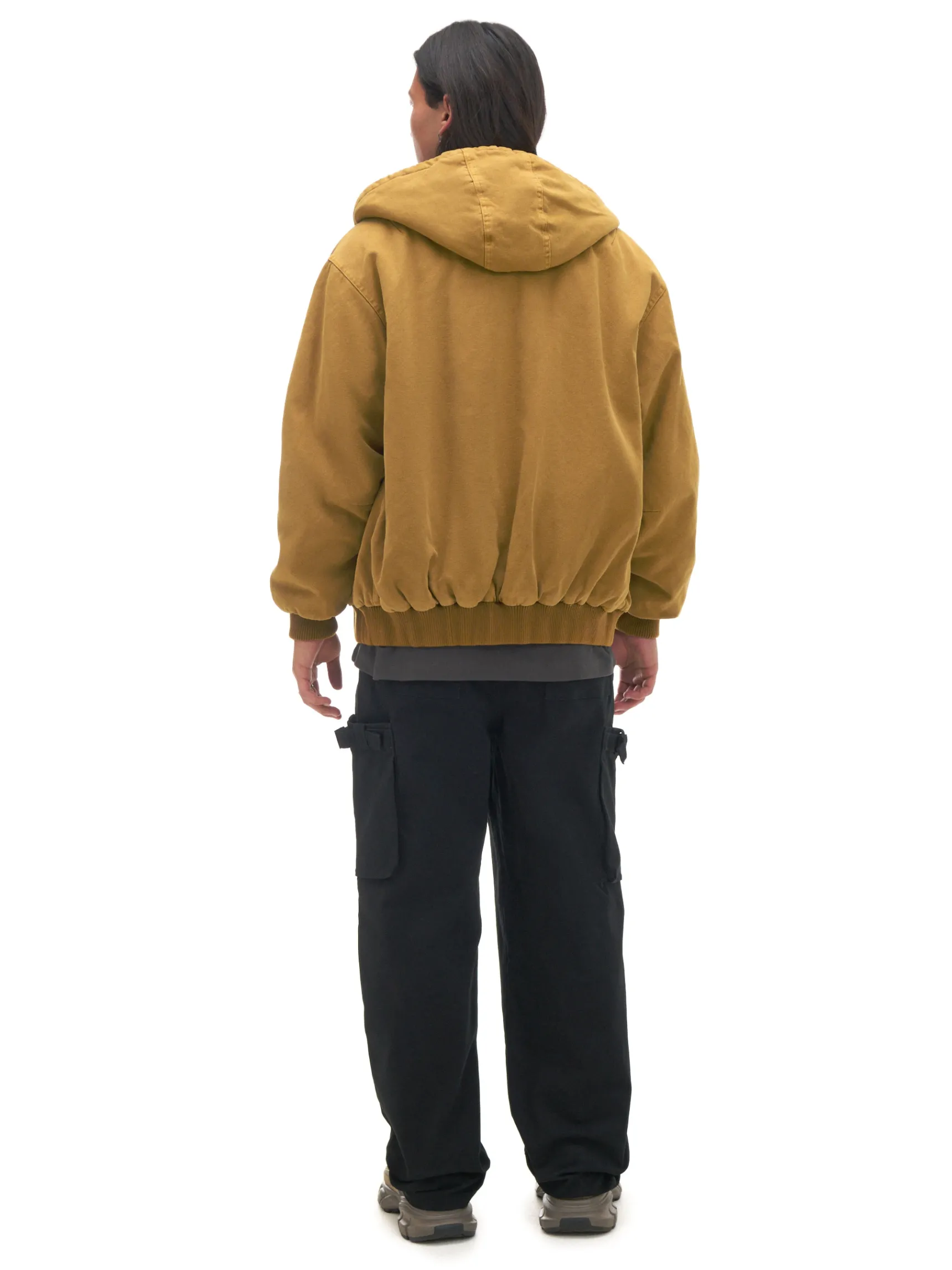 New Cropp Miodowa kurtka bomber z kapturem żółty