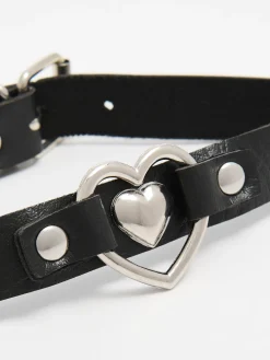 Discount Cropp Naszyjnik choker z metalowymi detalami czarny