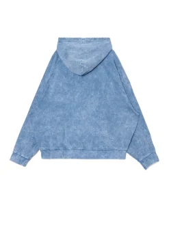 Outlet Cropp Niebieska bluza oversize z kapturem UNISEX niebieski