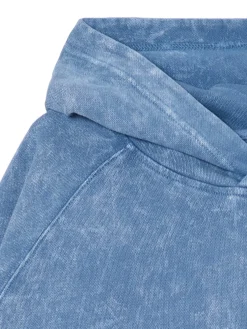 Outlet Cropp Niebieska bluza oversize z kapturem UNISEX niebieski