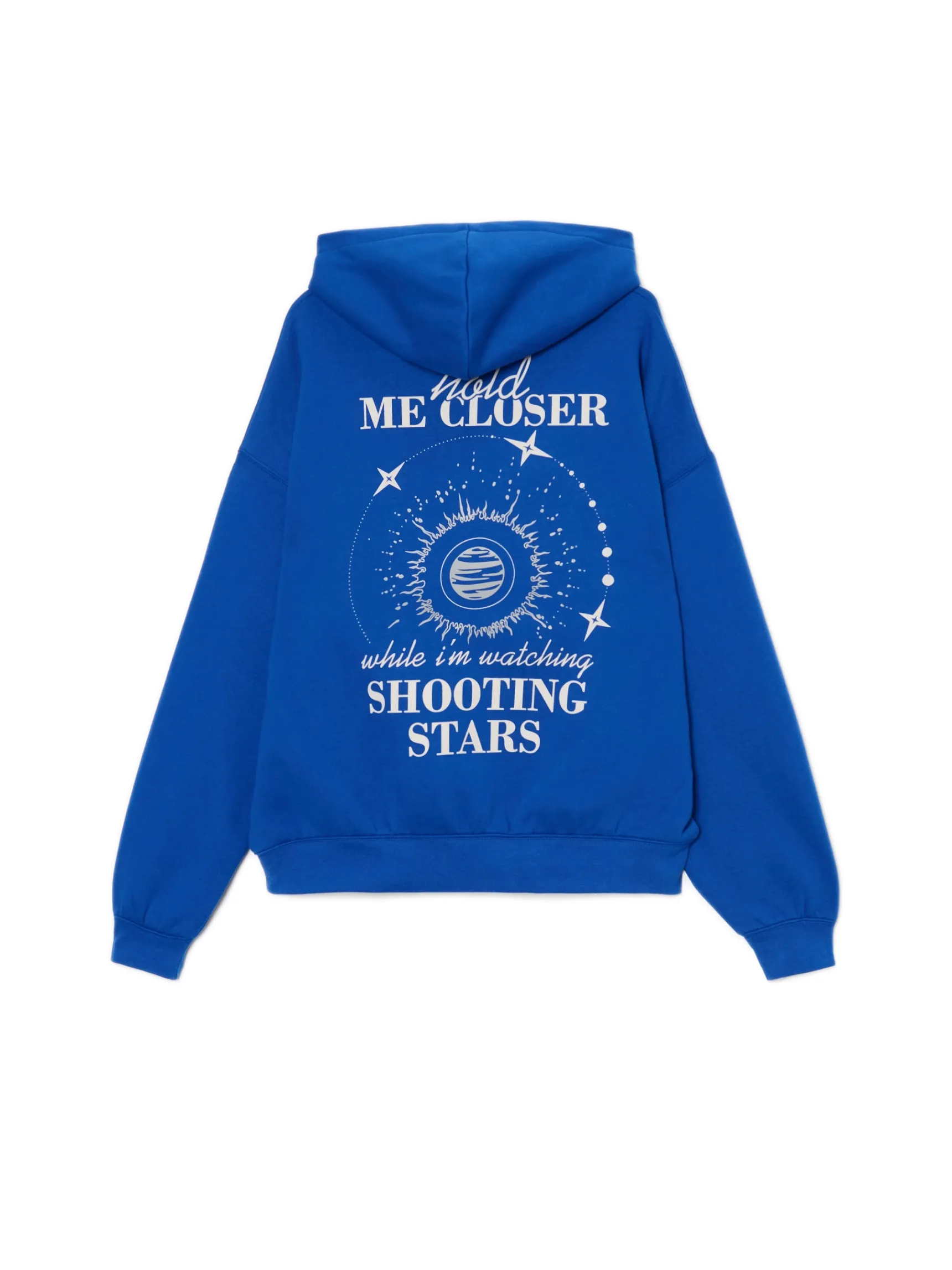 New Cropp Niebieska bluza z astralnym nadrukiem niebieski