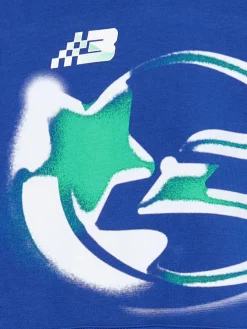 Online Cropp Niebieska bluza z kapturem Baltic Games niebieski
