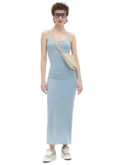 Fashion Cropp Niebieska sukienka maxi błękitny