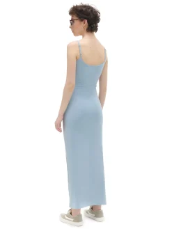 Fashion Cropp Niebieska sukienka maxi błękitny