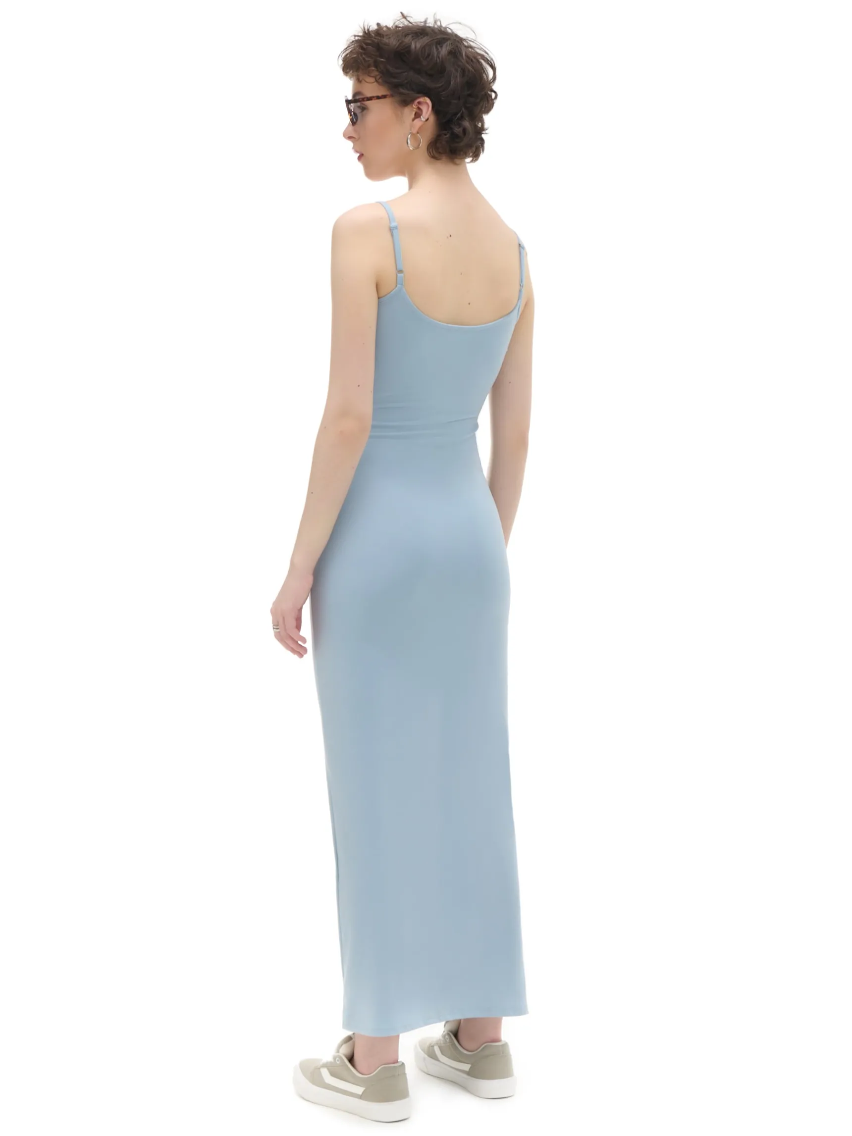 Fashion Cropp Niebieska sukienka maxi błękitny