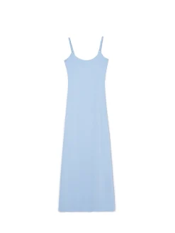 Fashion Cropp Niebieska sukienka maxi błękitny