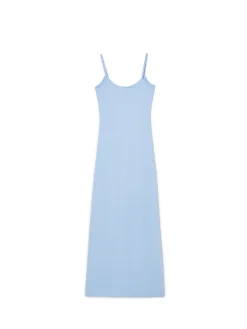 Fashion Cropp Niebieska sukienka maxi błękitny