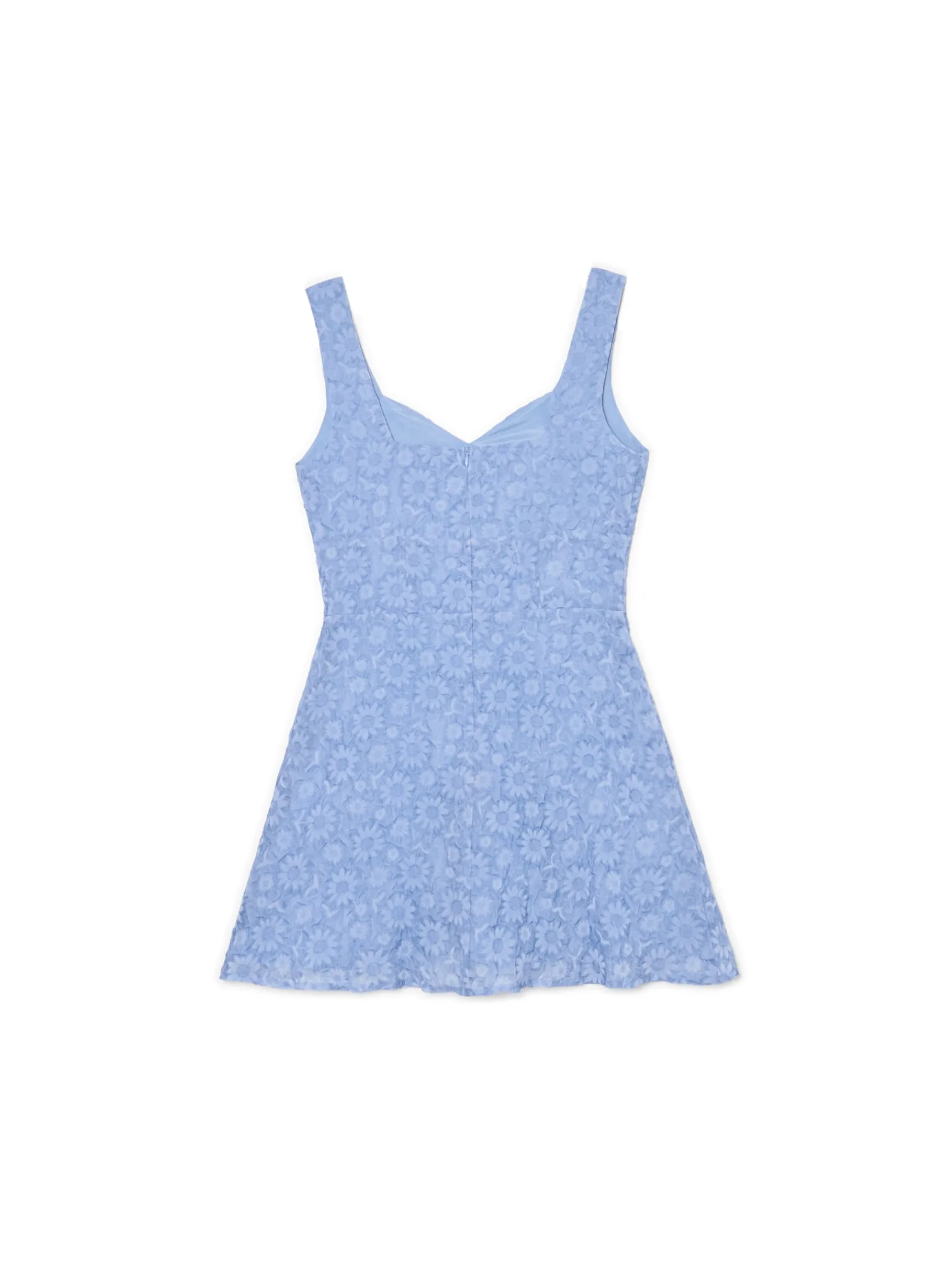 Sale Cropp Niebieska sukienka mini w kwiaty niebieski