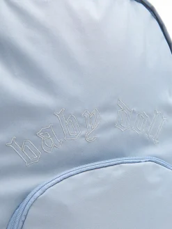 Fashion Cropp Niebieski plecak z haftem błękitny