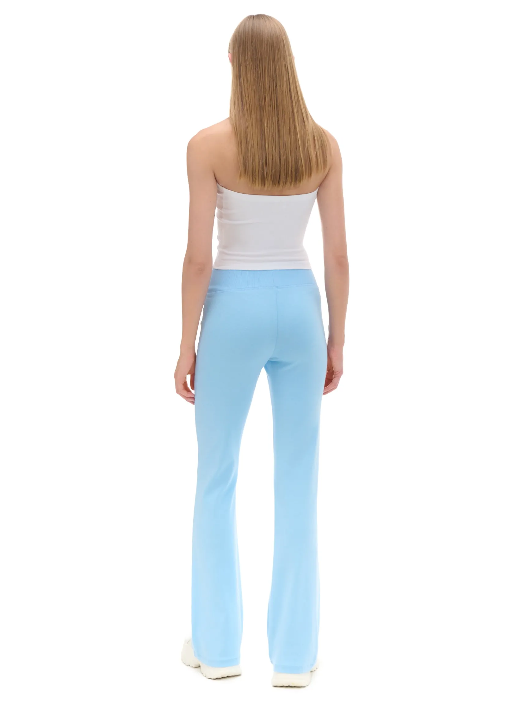 Clearance Cropp Niebieskie dresy typu flare błękitny