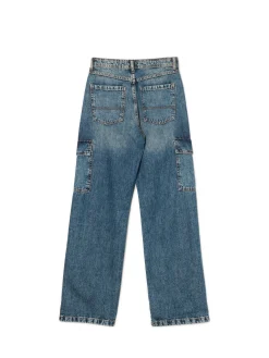 Sale Cropp e jeansy baggy niebieski