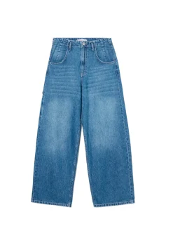 Best Cropp e jeansy baggy niebieski