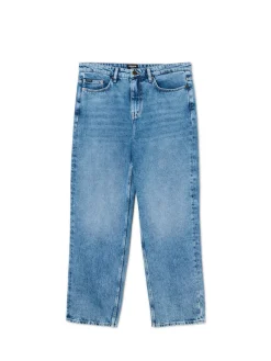 Hot Cropp e jeansy baggy niebieski