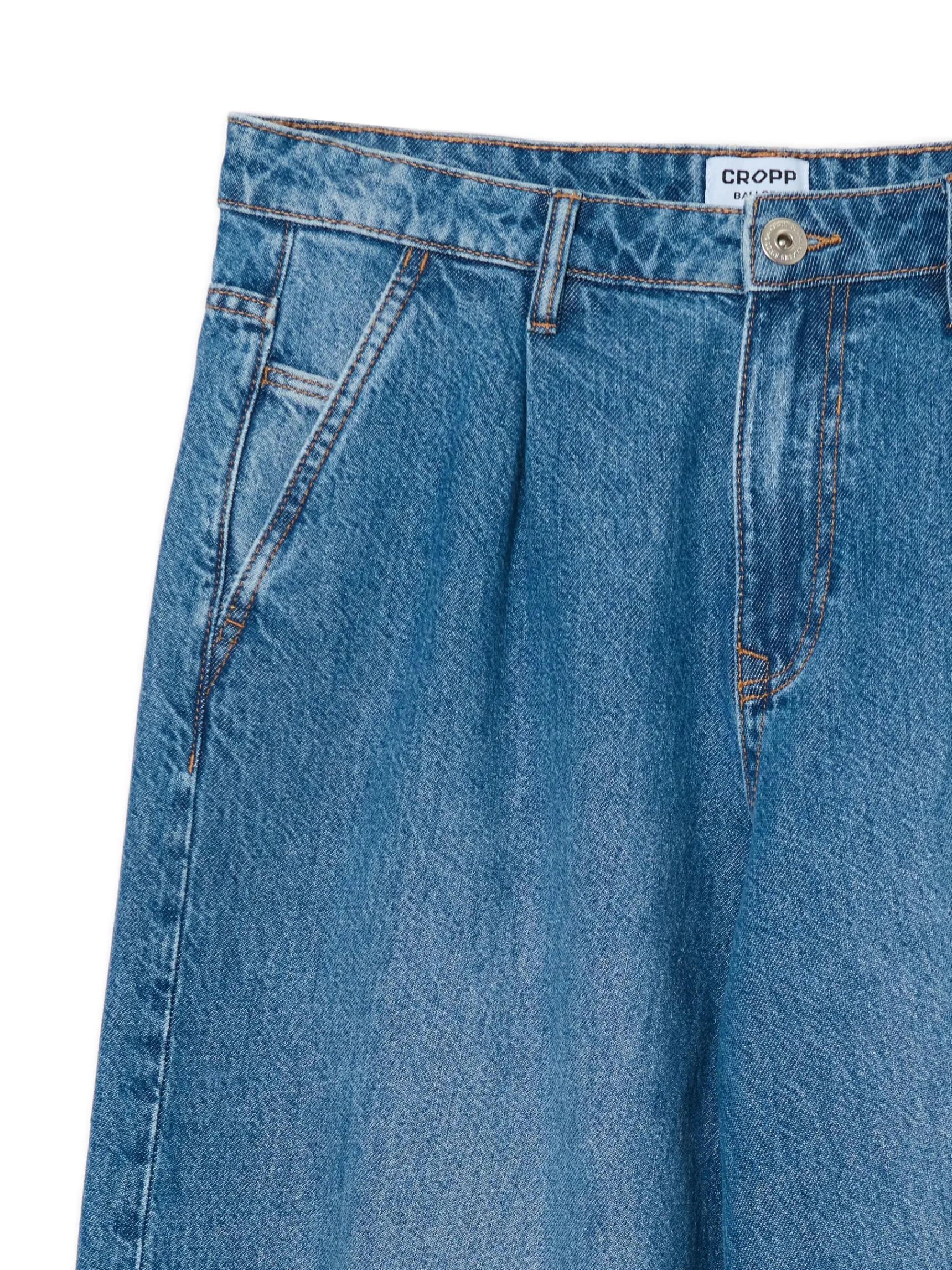 New Cropp e jeansy balloon baggy niebieski