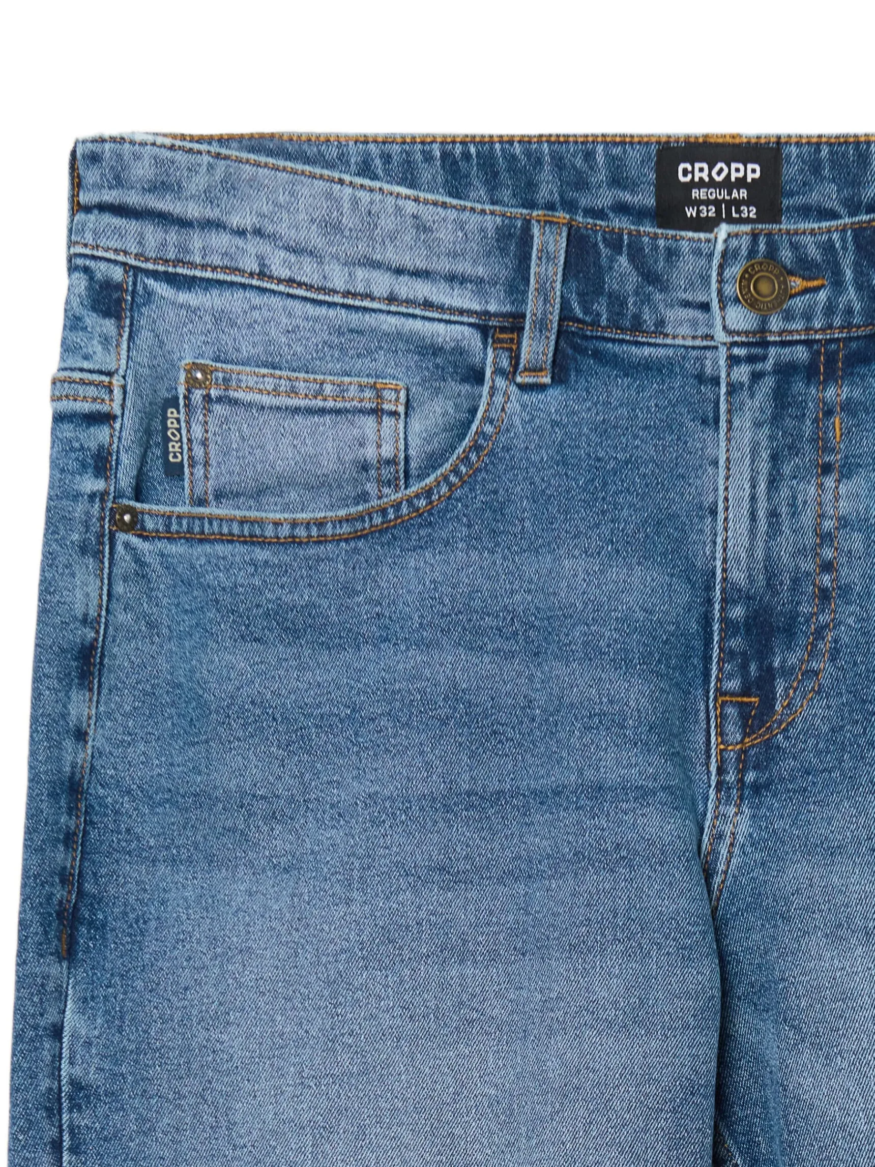 Best Cropp e jeansy comfort niebieski