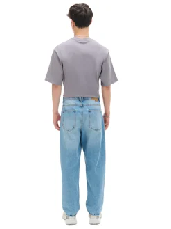 New Cropp e jeansy loose niebieski