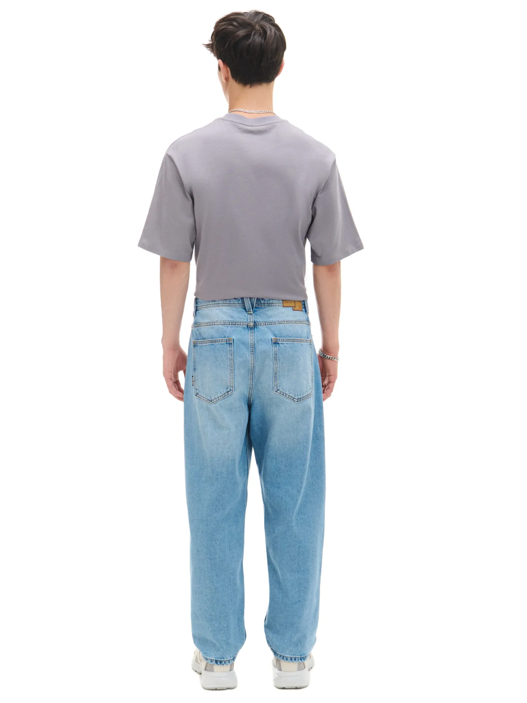 New Cropp e jeansy loose niebieski