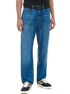 Online Cropp e jeansy relaxed niebieski