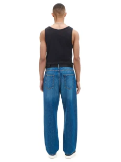 Online Cropp e jeansy relaxed niebieski