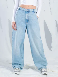 New Cropp e jeansy skater niebieski