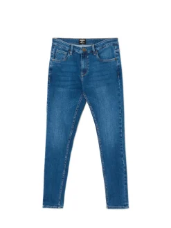 Clearance Cropp e jeansy skinny niebieski