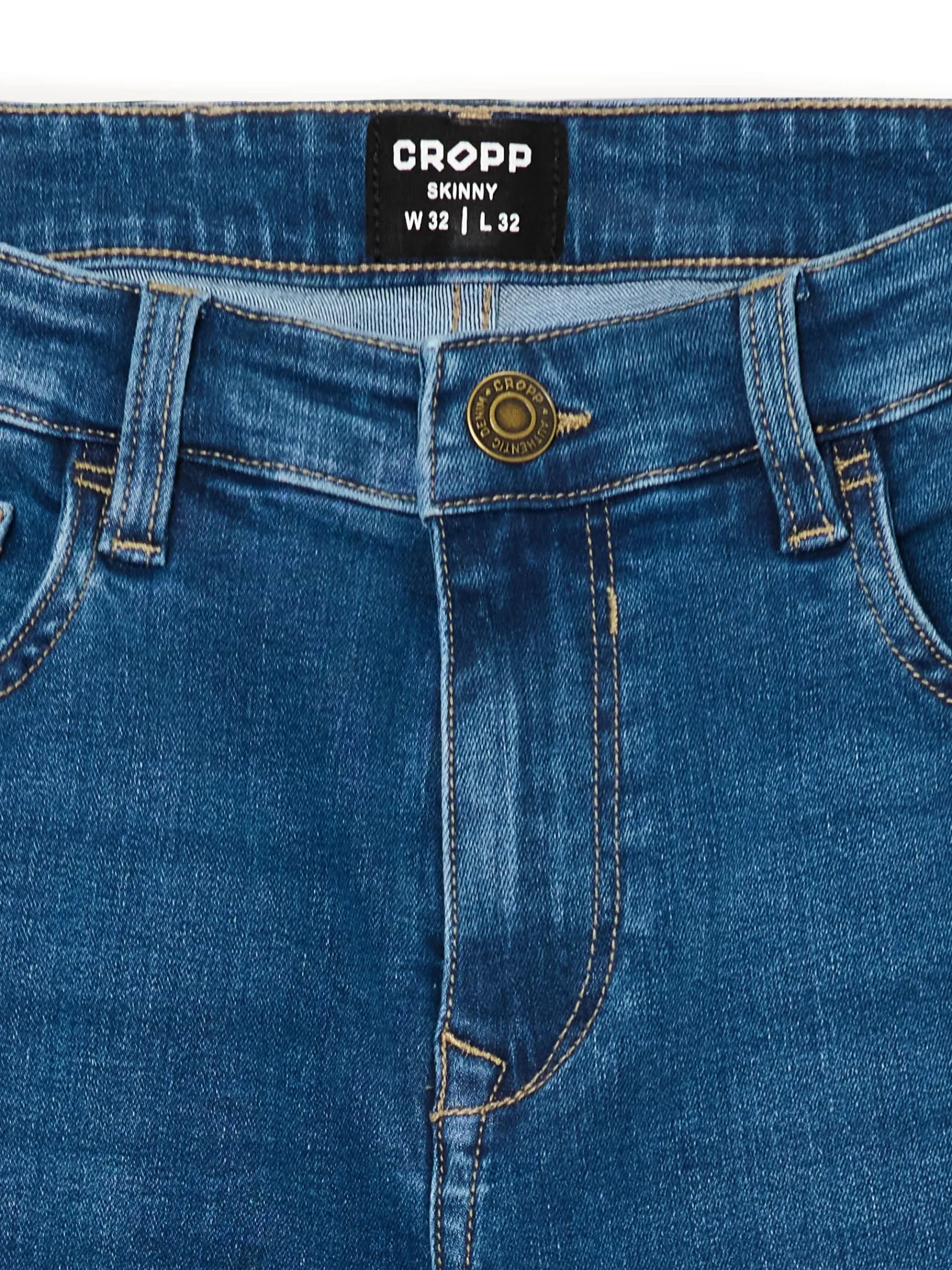 Clearance Cropp e jeansy skinny niebieski