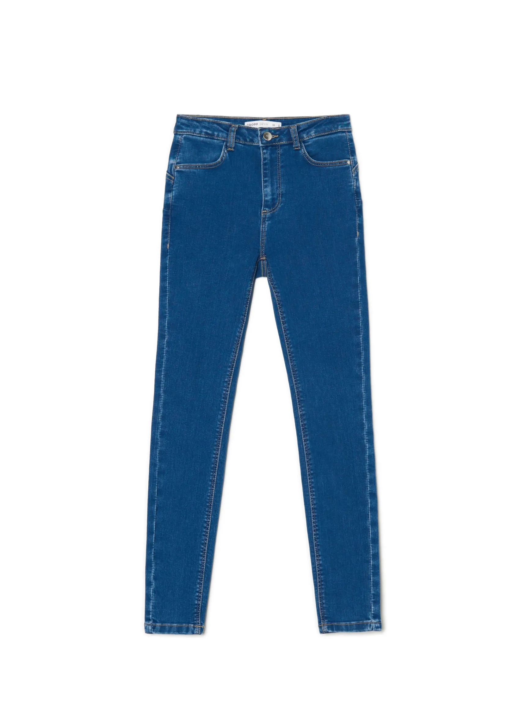 Outlet Cropp e jeansy skinny push up niebieski