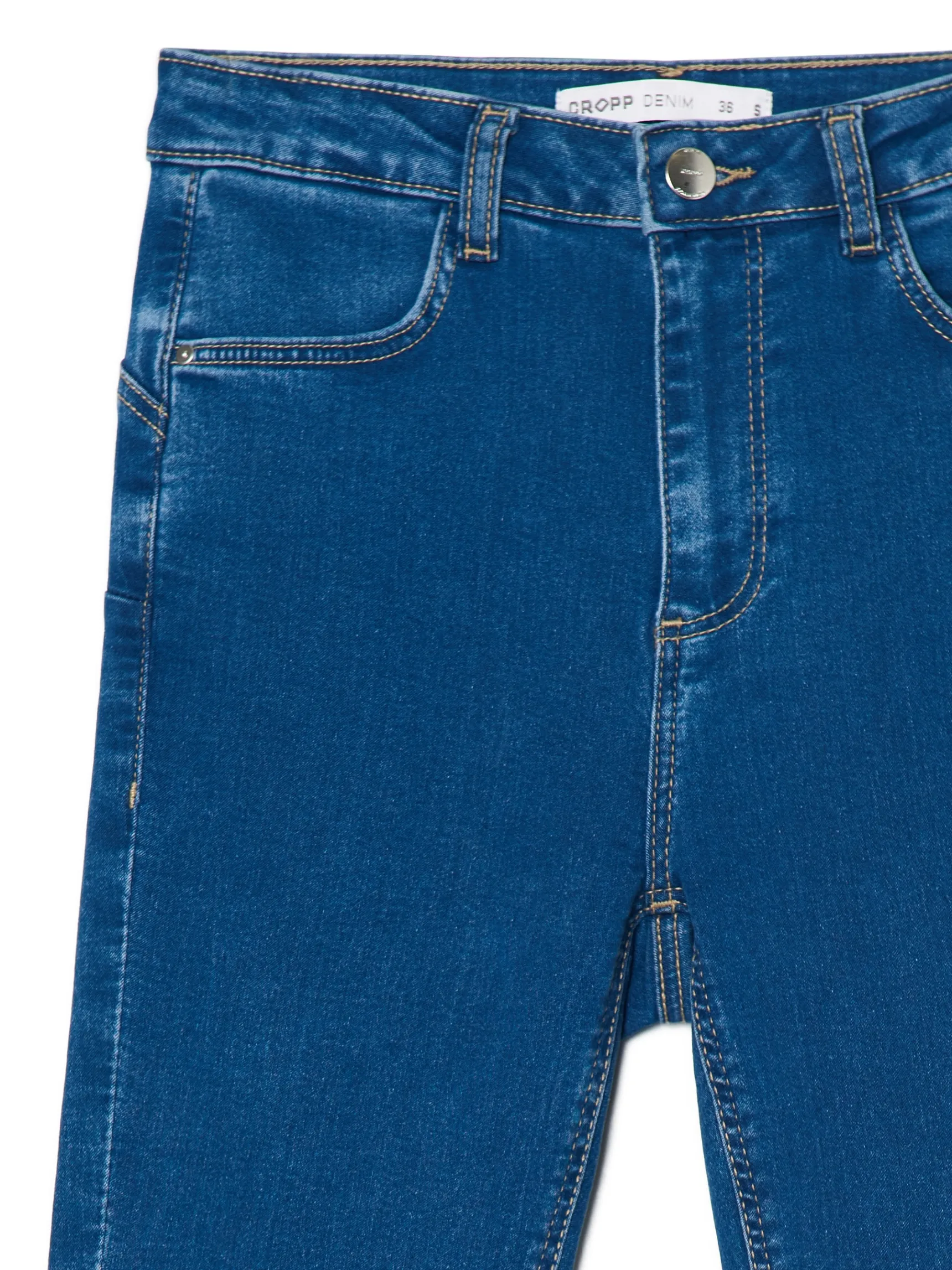 Outlet Cropp e jeansy skinny push up niebieski