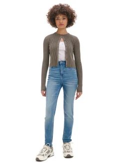 Online Cropp e jeansy skinny z kieszeniami niebieski