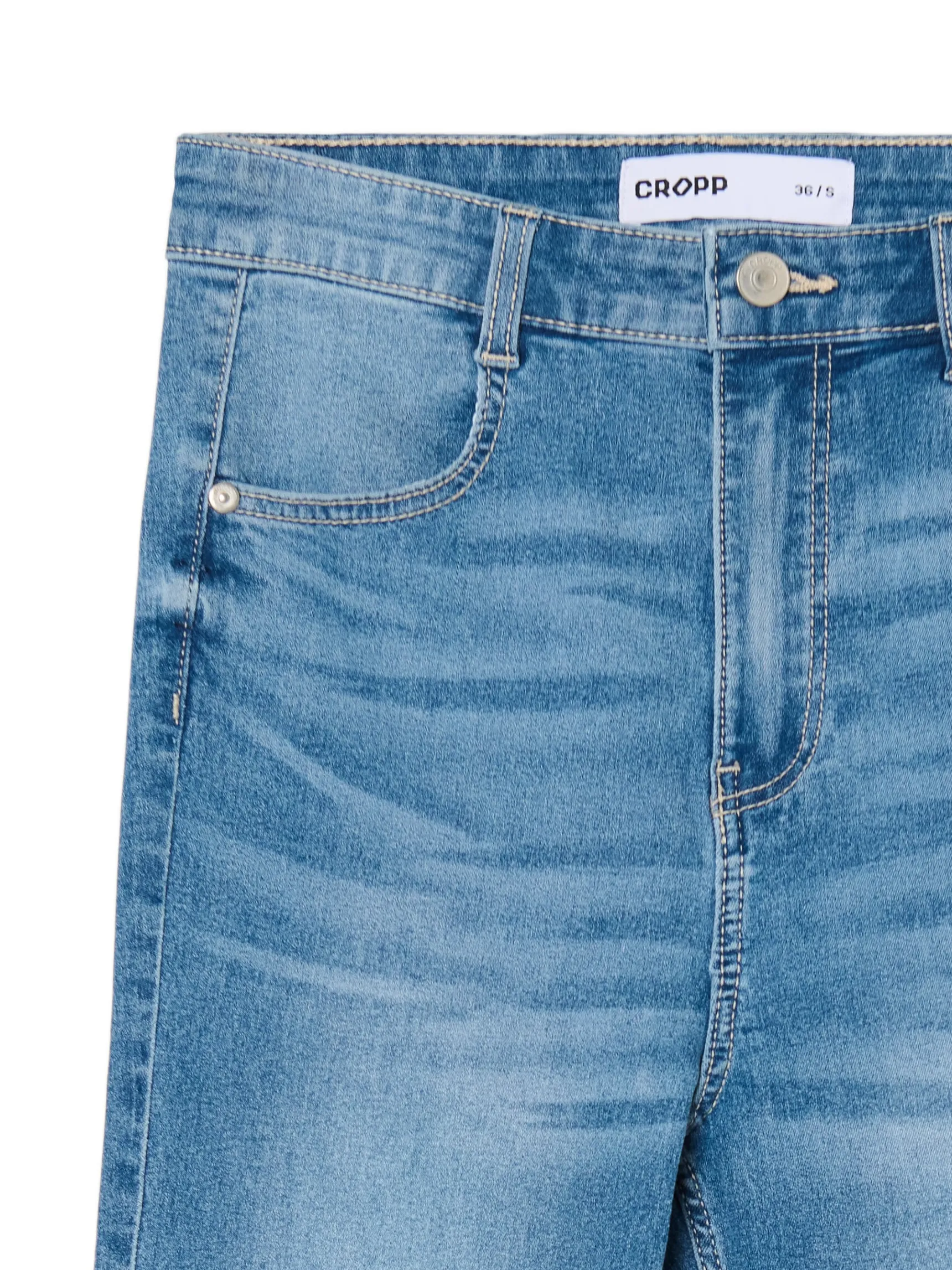 Online Cropp e jeansy skinny z kieszeniami niebieski
