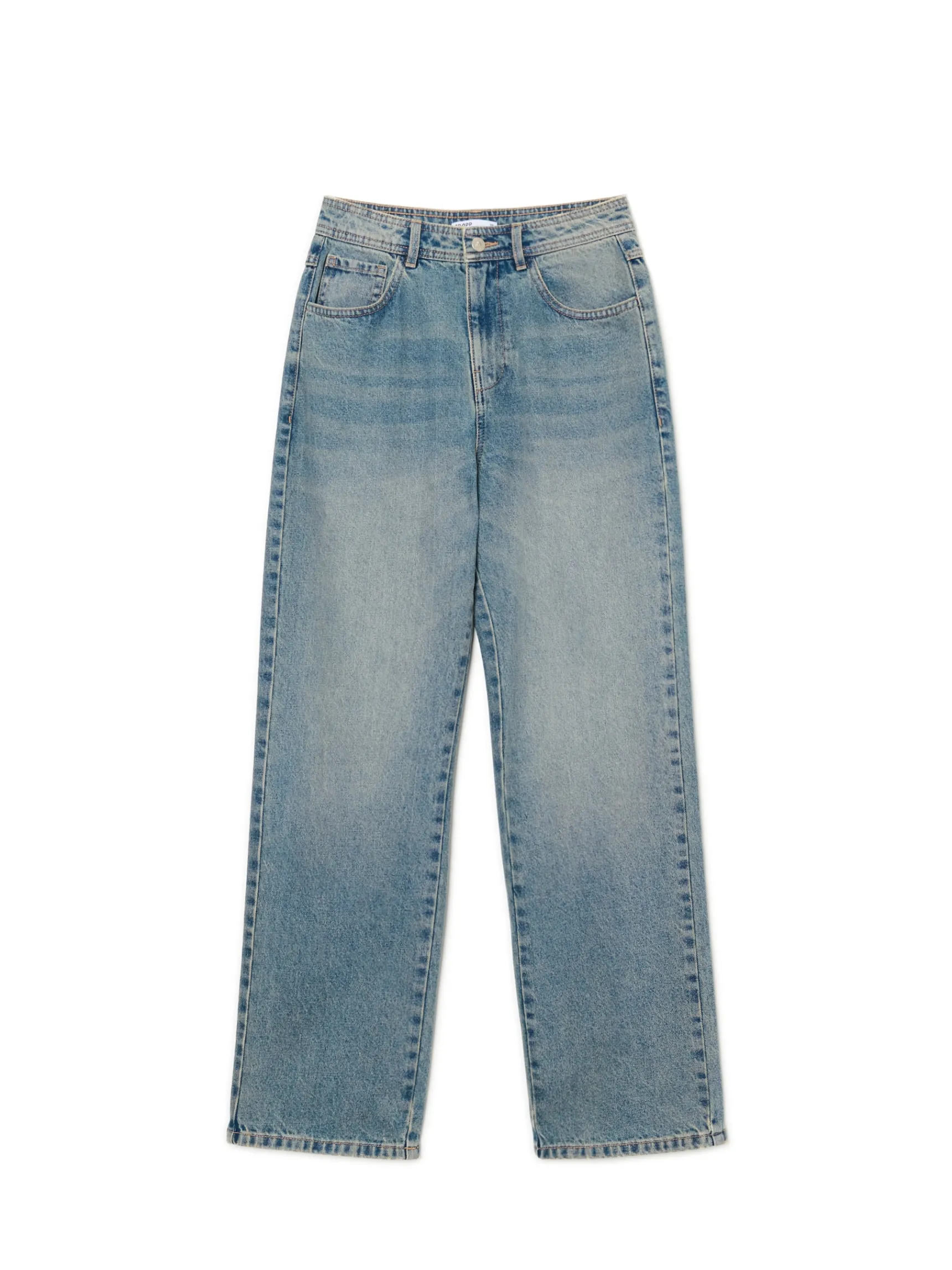 Fashion Cropp e jeansy straight PETITE niebieski