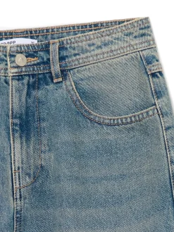 Fashion Cropp e jeansy straight PETITE niebieski