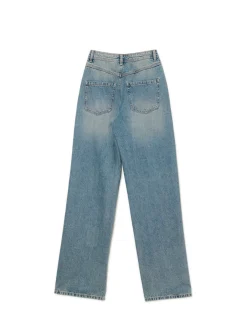 Sale Cropp e jeansy straight TALL niebieski