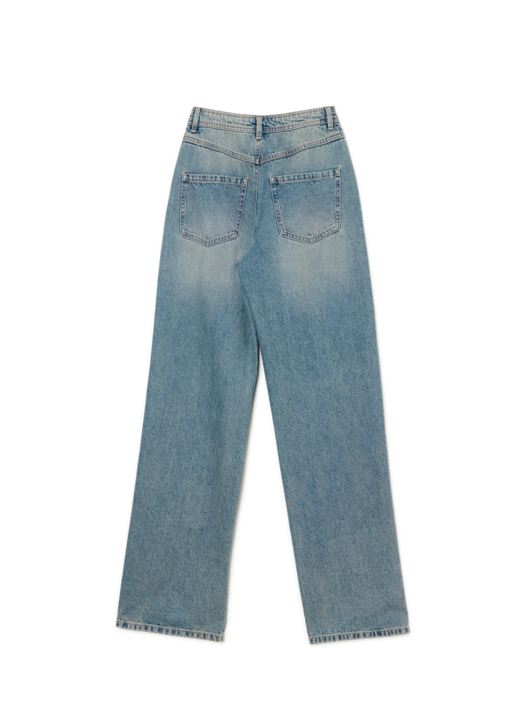 Sale Cropp e jeansy straight TALL niebieski