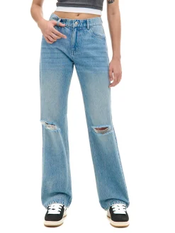 Clearance Cropp e jeansy straight niebieski
