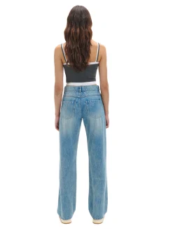 Clearance Cropp e jeansy straight niebieski