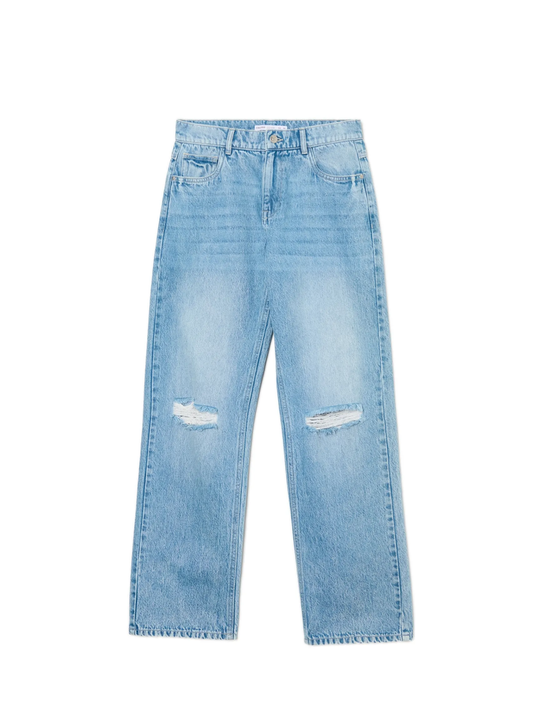 Clearance Cropp e jeansy straight niebieski