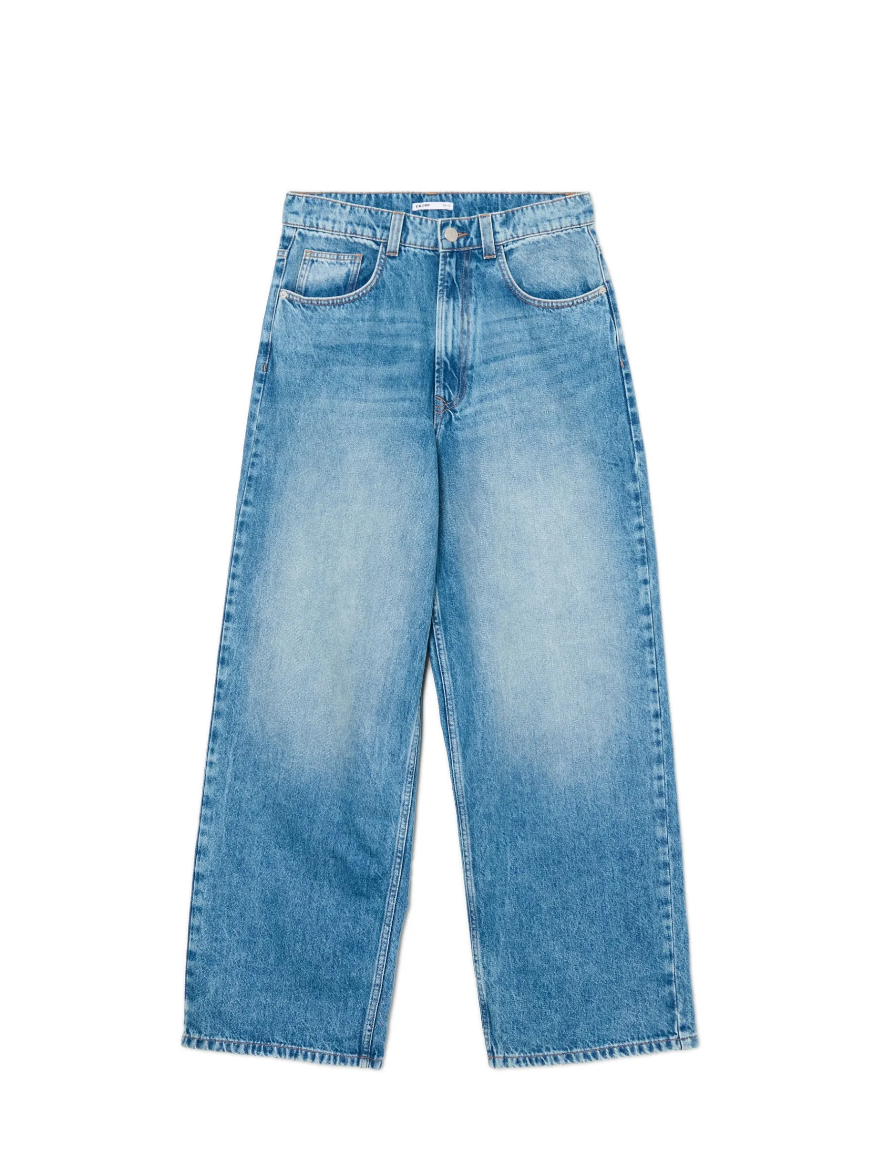 New Cropp e jeansy super baggy niebieski
