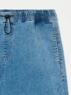 Hot Cropp e jeansy typu parachute niebieski