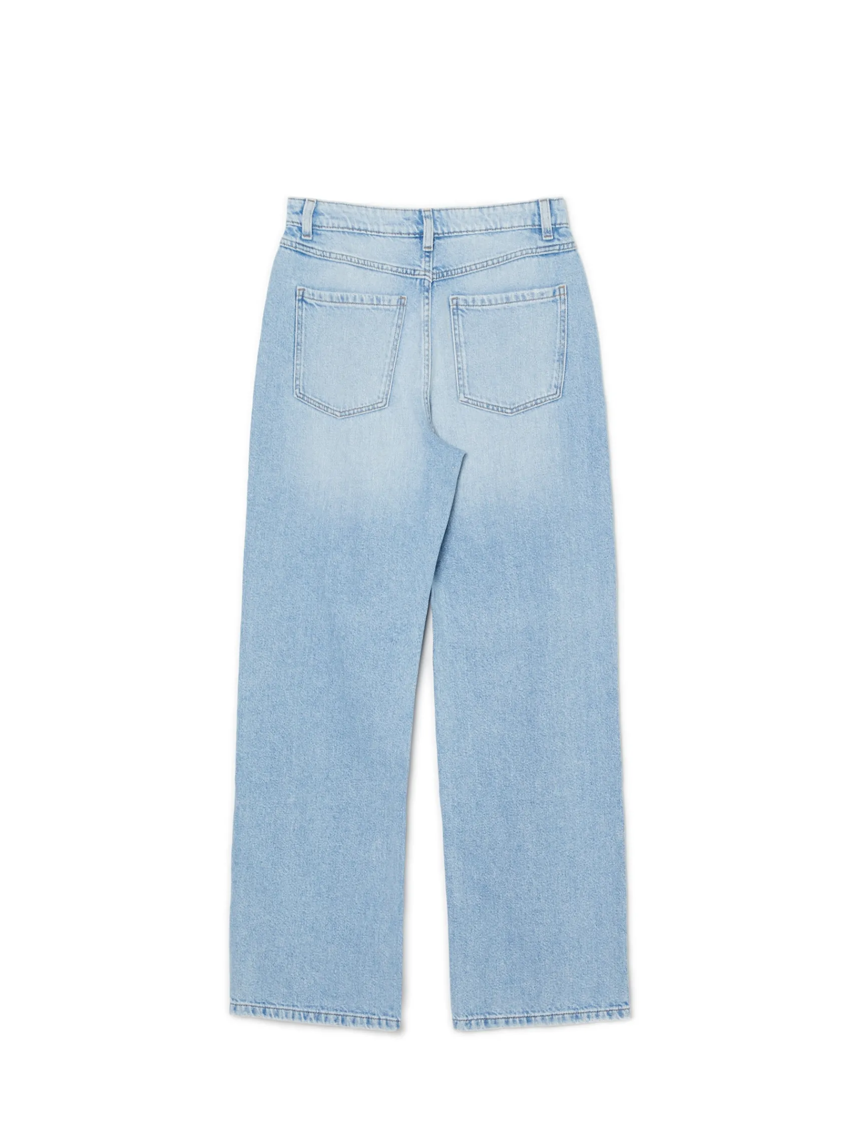 Outlet Cropp e jeansy wide leg niebieski