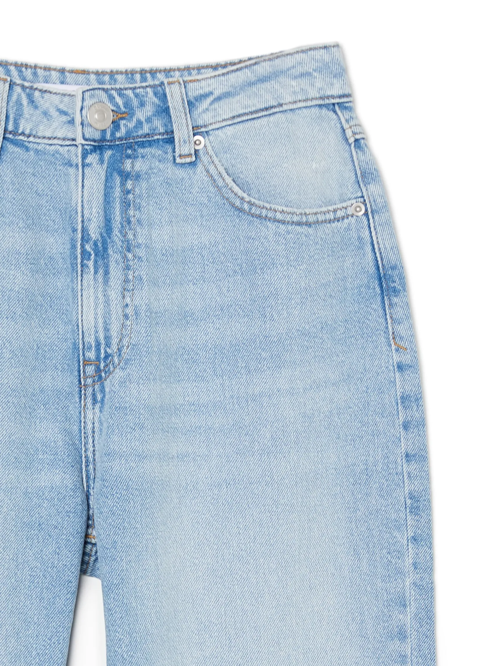 Outlet Cropp e jeansy wide leg niebieski