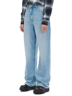 Outlet Cropp e jeansy wide leg niebieski