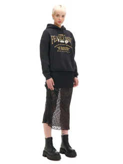 Sale Cropp Ocieplana czarna bluza z kapturem czarny
