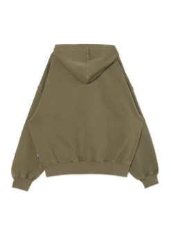 Sale Cropp Oliwkowa bluza hoodie z naszywką UNISEX zielony